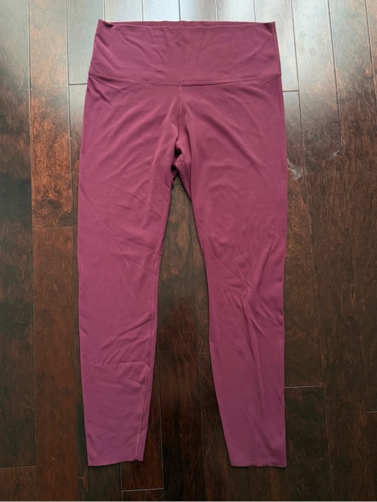 Pants - Nike Dri-Fit Cropped Leggings Size L Burgundy Maroon Workout Gym Yoga Pants Soft